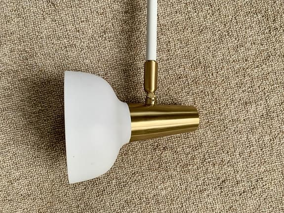 Vägglampa Ray vit/mässing