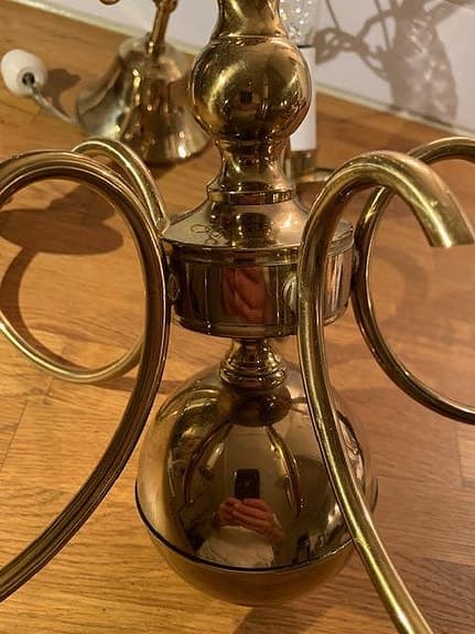 Takkrona i mässing, mycket fin!