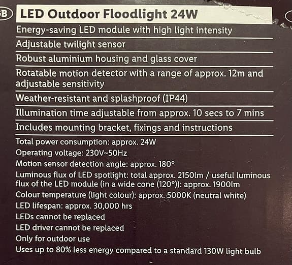 2 st LED utomhusstrålkastare 24W med skymningssensor
