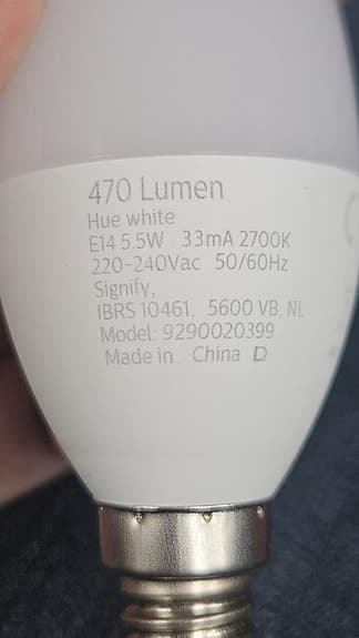 Philips hue bridge och E14