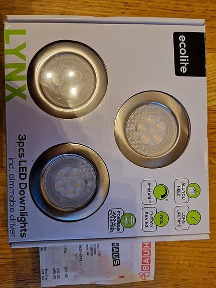 ecolite spotlights - lynx downlight 3-pac
