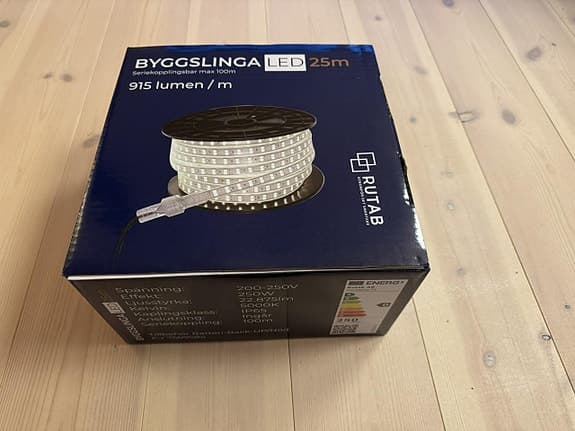 Byggslinga LED 25 m