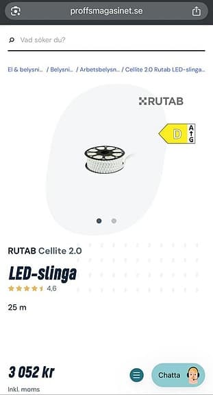Byggslinga LED 25 m