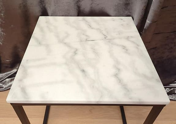 Soffbord Axx Litet 50x50, svart/grå marmor