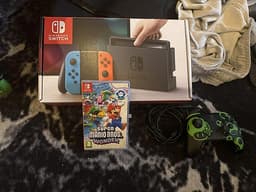 Nintendo Switch, extra kontroll och super mario wonder spel
