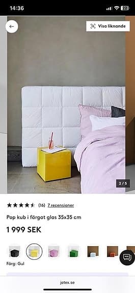 Pastill Jotex sidobord/kub