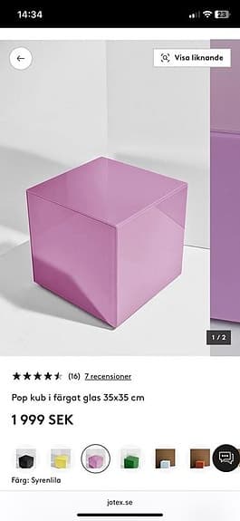 Pastill Jotex sidobord/kub