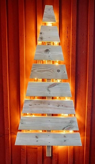 Rustik vägggran med belysning