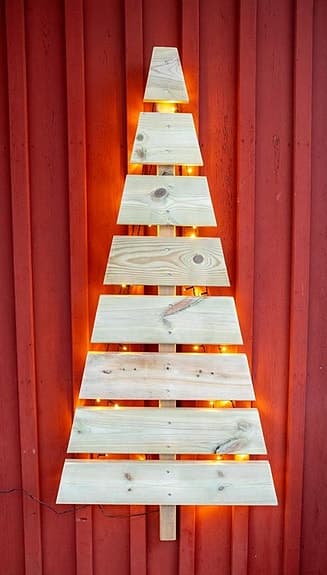 Rustik vägggran med belysning