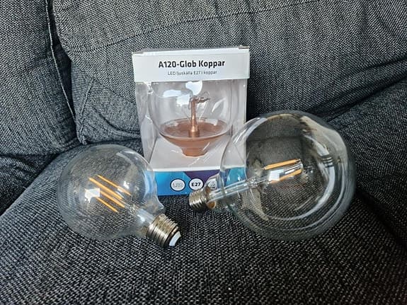 Dekorationslampor/Globe-lampor E27 – oanvända
