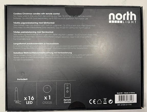 Julgransbelysning trådlös m fjärr