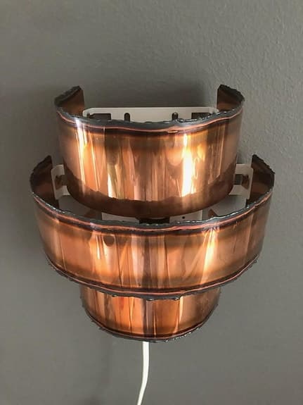 Svend Aage Holm Sörensen Brutalist vägglampa 60-tal