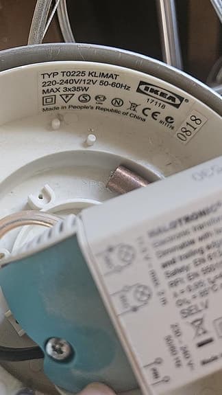 Unik industriell/postmodern IKEA Klimat Spotlight