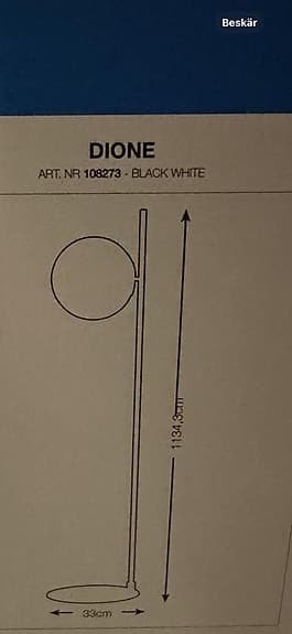 golvlampa Dione Markslöjd