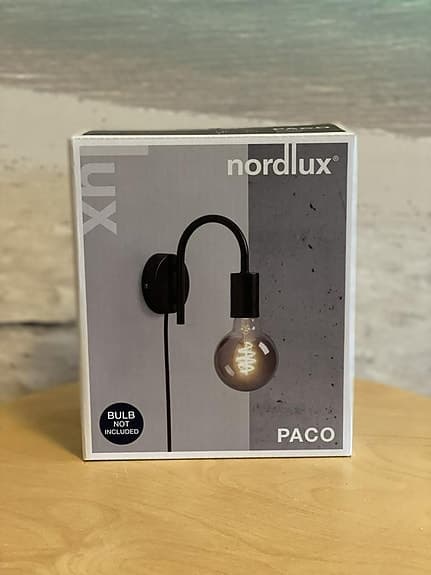 Nordlux, Paco, vägglampa, svart, helt ny och oanvänd!
