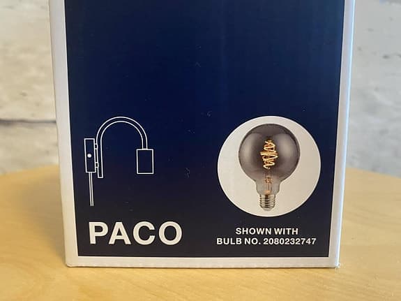 Nordlux, Paco, vägglampa, svart, helt ny och oanvänd!