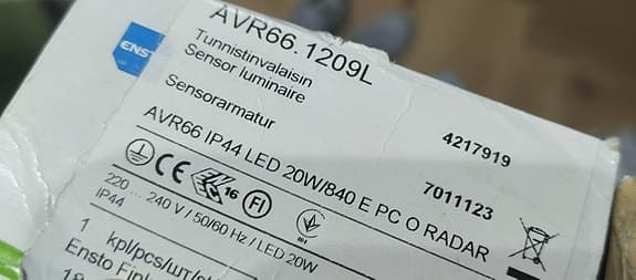 3 st Ensto LED belysnings armaturer