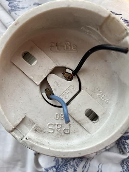 Vintage utomhuslampa i porslin & opalglas – 1950-tal