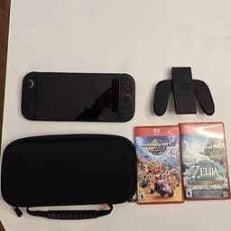 Nintendo switch 2 med Zelda och Mario kart wold
