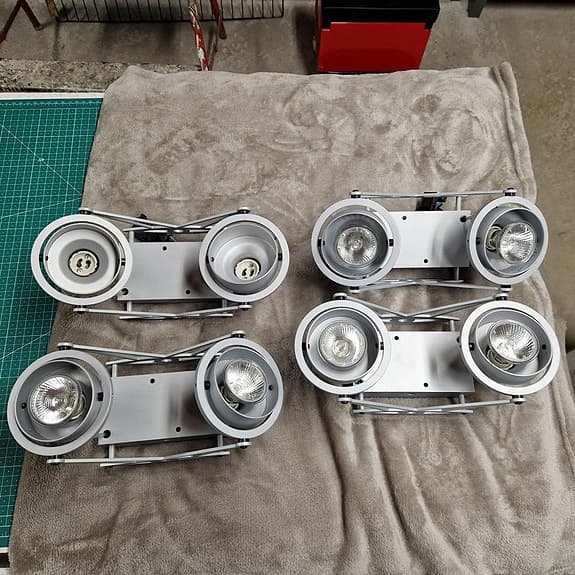 4 st. Spotlights armatur Deltalight Spacelab 2 ljuskällor