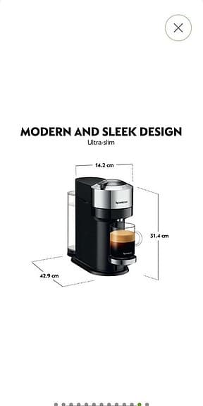 kaffemaskin nespresso vertu next chrome