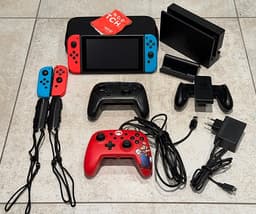 Nintendo Switch Spelkonsol med tillbehör och förvaringsväska