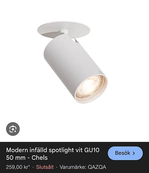 2 st infällda takspot/taklampa helt nya