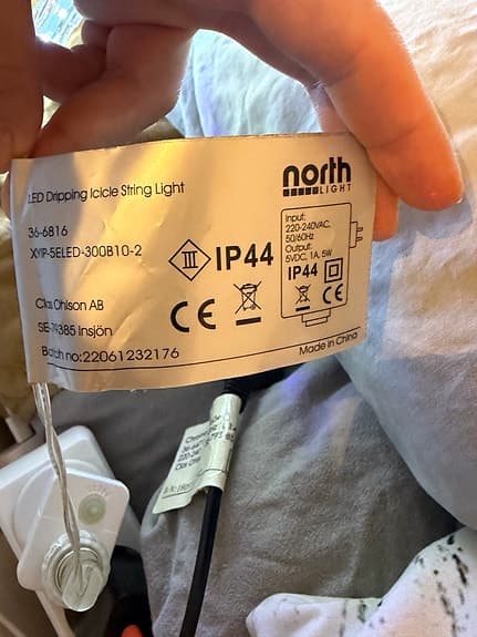 LED dripping icicle string light - 10 LED lampor