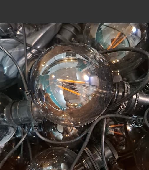 4st nära nya konstsmideslingor. 10st rejäla glober med Krok per slinga