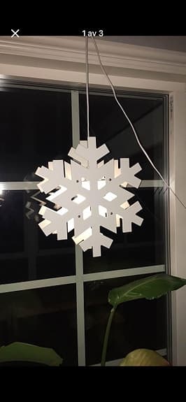 Snöflinga adventsstjärna Vit