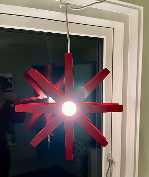 Fling 33 adventsstjärna röd, Bsweden