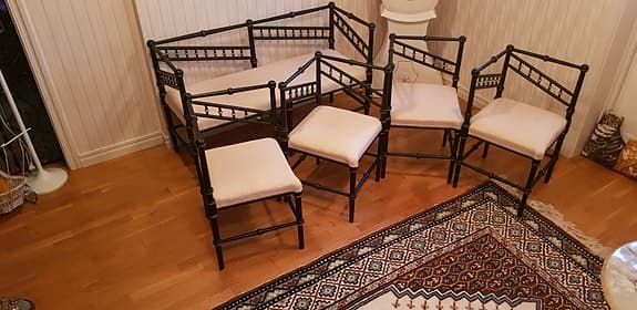 Puderstolar plus soffa