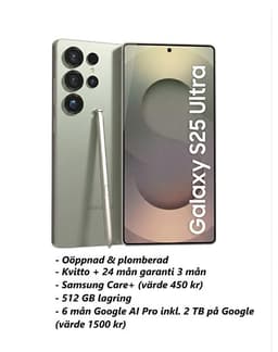 S25 Ultra 512GB (inkl. 3 månaders försäkring)