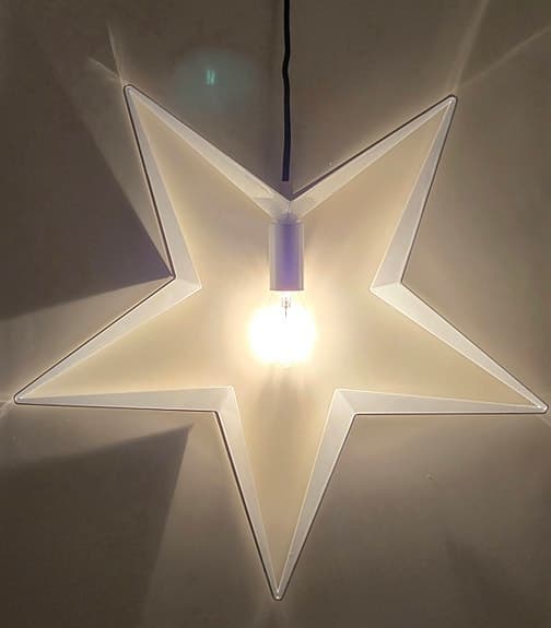 2st Julstjärnor hängande i Vit metall- Konstsmide 80x80cm
