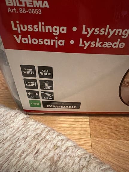 Biltema Ljusslinga balkong, utomhus