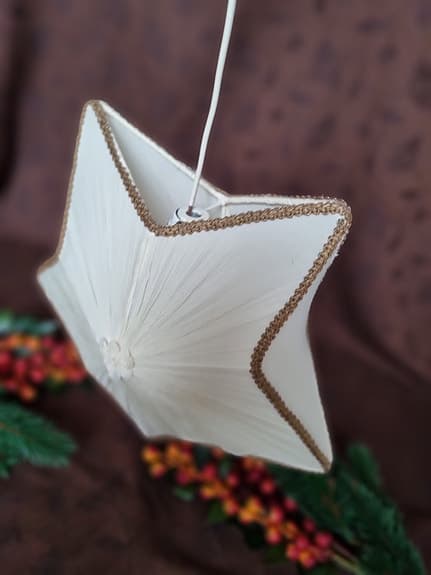 Vintage/retro adventsstjärna i textil - fri frakt