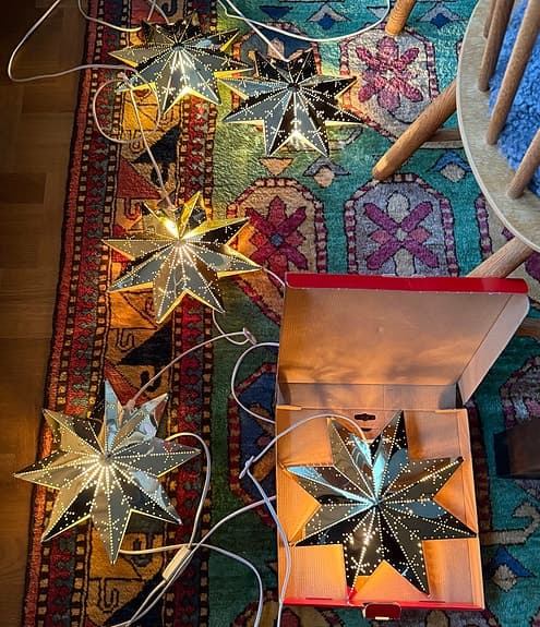 Jul - Adventsstjärnor / Julstjärnor - Star trading - Mässing - 5 st