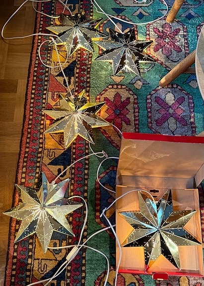 Jul - Adventsstjärnor / Julstjärnor - Star trading - Mässing - 5 st