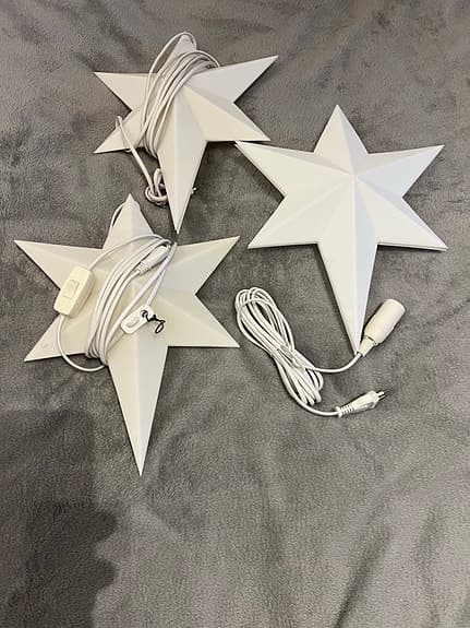 3st adventsstjärnor med lamphållare