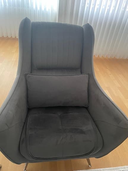 Exlusiv Soffgrupp i Grå Sammet