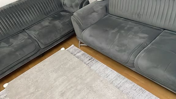 Exlusiv Soffgrupp i Grå Sammet