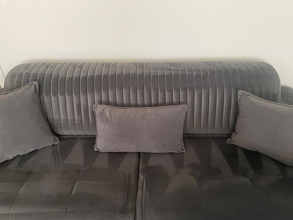 Exlusiv Soffgrupp i Grå Sammet