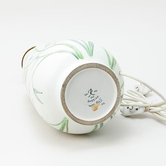 Bords/golvlampa, stengods, Rörstrand.