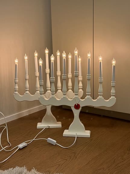 Markslöjd Adventsljusstake Svaneholm, vit, 7 ljus