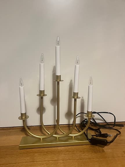 Markslöjd advent Ljusstake guldfärgad adventsljusstake