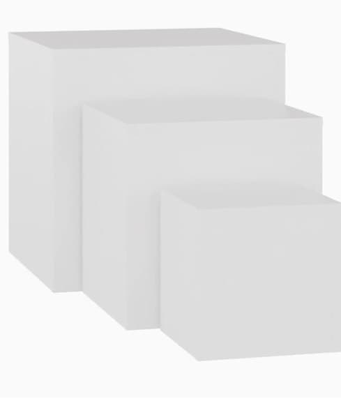 Vit sidobords-set, 3 st – nyskick!