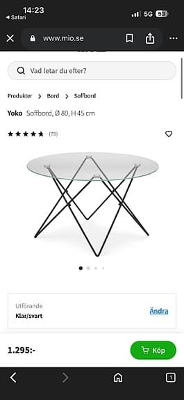 Mio - Soffbord (Yoko) nyskick