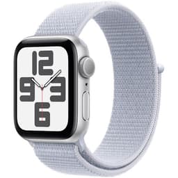 Apple Watch SE, Silver med LightBlue Sport Loop - A - Som ny