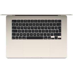 Apple - 15" MacBook Air M3 (2024) - RAM 16Go - Lagring 512Go - Stjärnljus - AZERTY (2024) - Återfinns - Utmärkt skick - Refurbished Grade A+ - Swedis