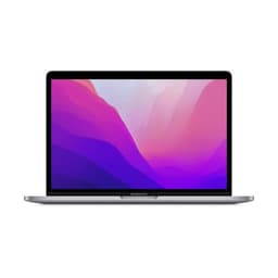 MacBook Pro Touch Bar 13" M2 3,5 GHz 8 Go 512 Go SSD Grå Sidéral (2022) - Återvunnen - Bra skick - Refurbished Grade C - Swedish keyboard